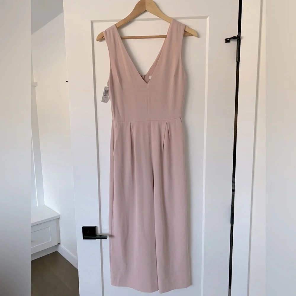 Babaton Marcus pink jumpsuit size 4 in Camille, Dusty Rose colour